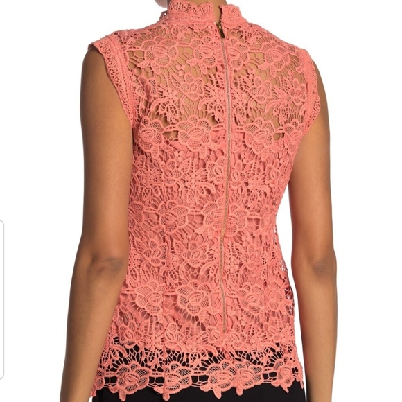 Anthro| Nanette Lepore Sleeveless Lace top - Picture 2 of 7